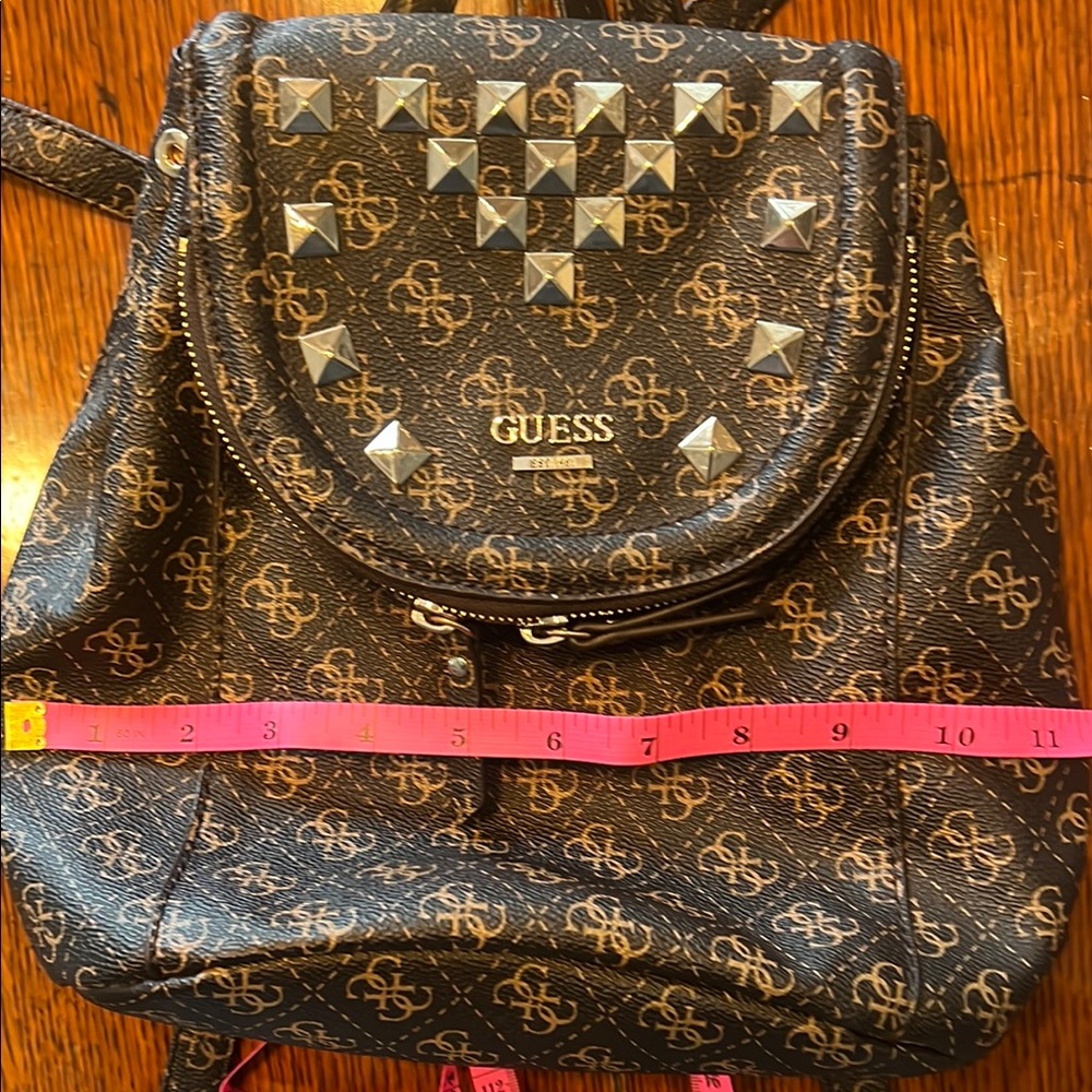 Guess Brown Backpack With Logo Pattern - image 6